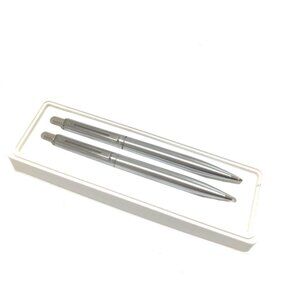 Sheaffer Sentinel Brushed Chrome Ballpoint Pen and Pencil Set 95827 💸